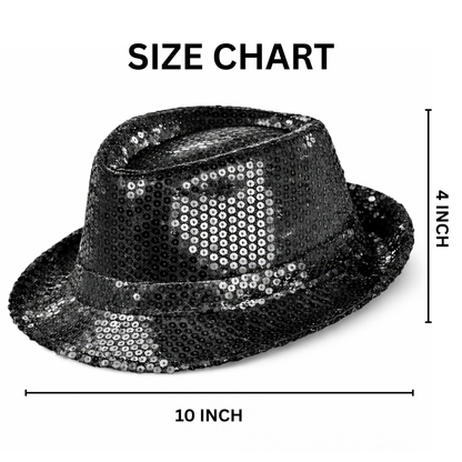 Black Sequin Hat
