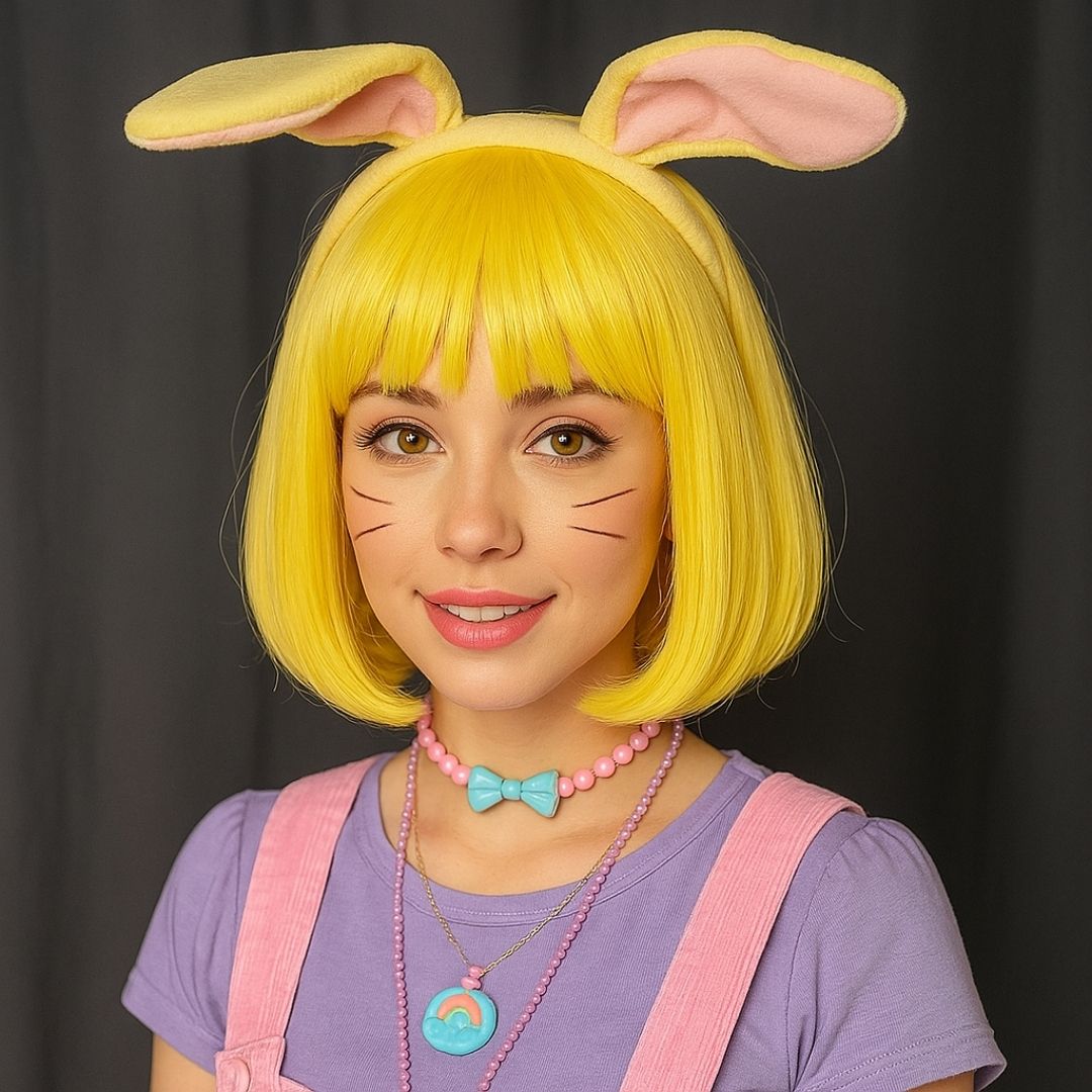 Colored Blunt Cut Wig Gold