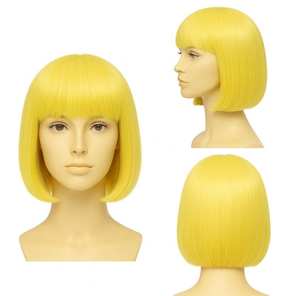 Colored Blunt Cut Wig Gold