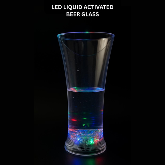 LED Liquid Activated Beer Glass – Glow in Dark Party Drink Mug