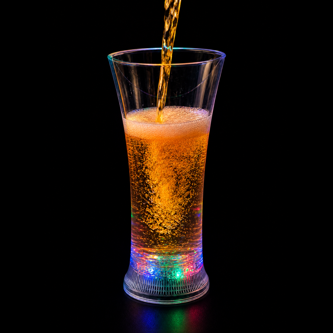 LED Liquid Activated Beer Glass – Glow in Dark Party Drink Mug