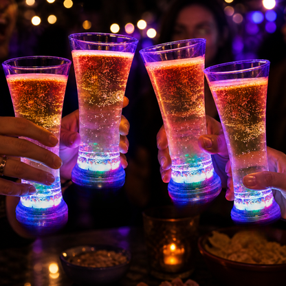 LED Liquid Activated Beer Glass – Glow in Dark Party Drink Mug