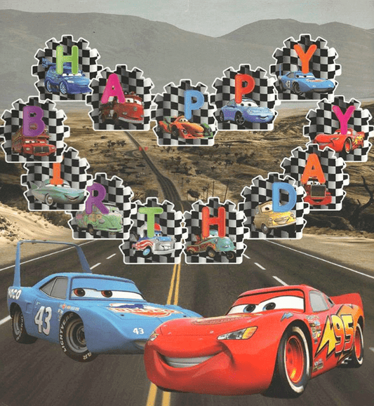 Cars Theme Birthday Banner