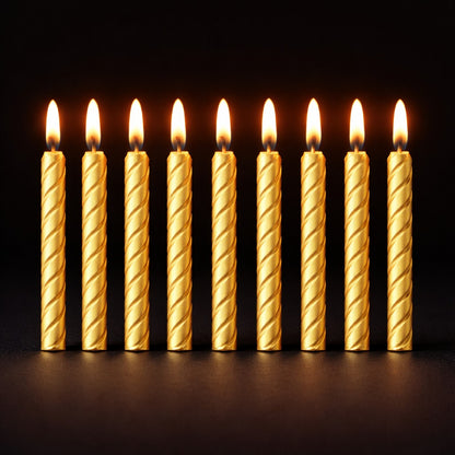 Golden Swirl Candle - 12PC