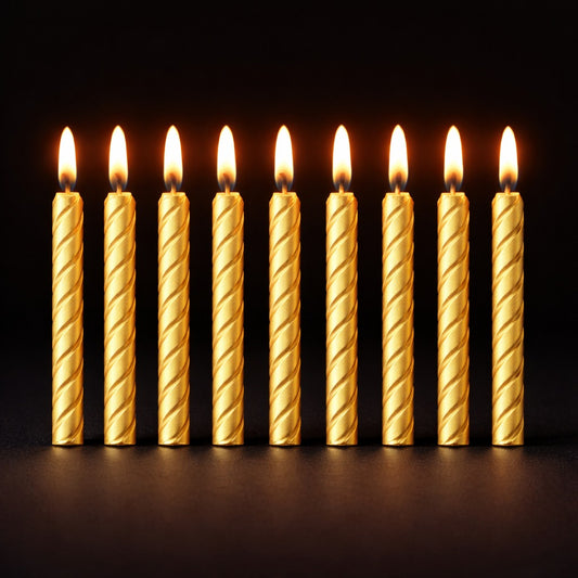 Golden Swirl Candle - 12PC