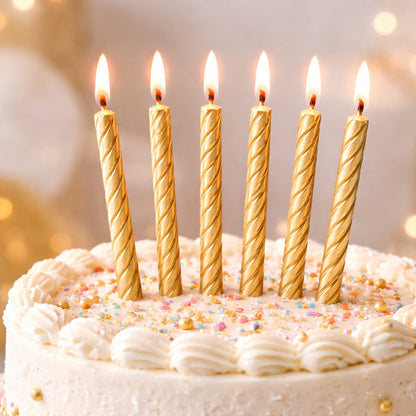 Golden Swirl Candle - 12PC