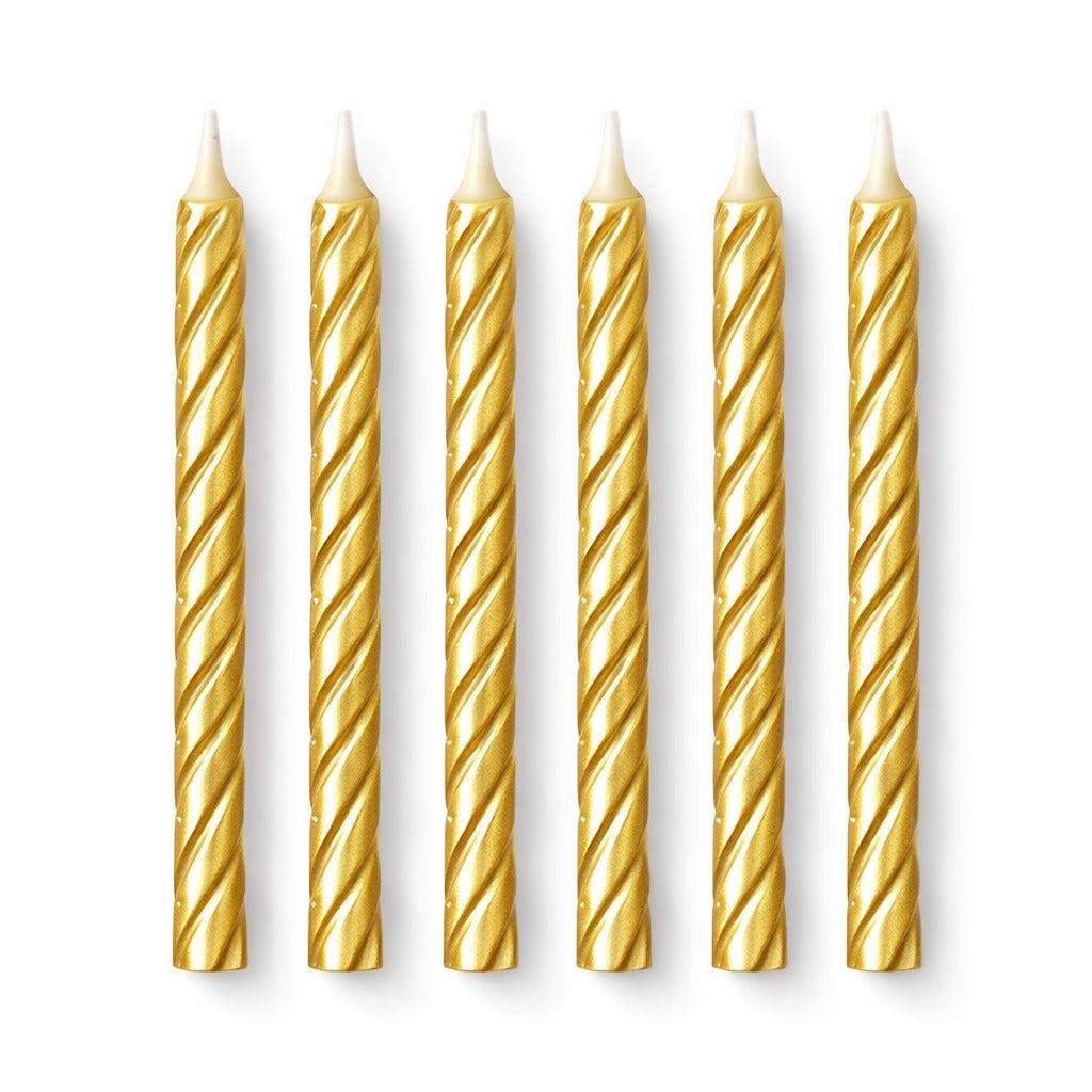 Golden Swirl Candle - 12PC