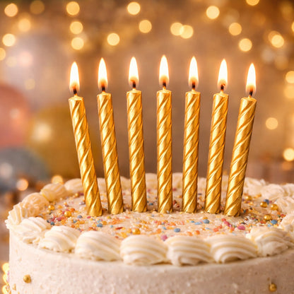 Golden Swirl Candle - 12PC