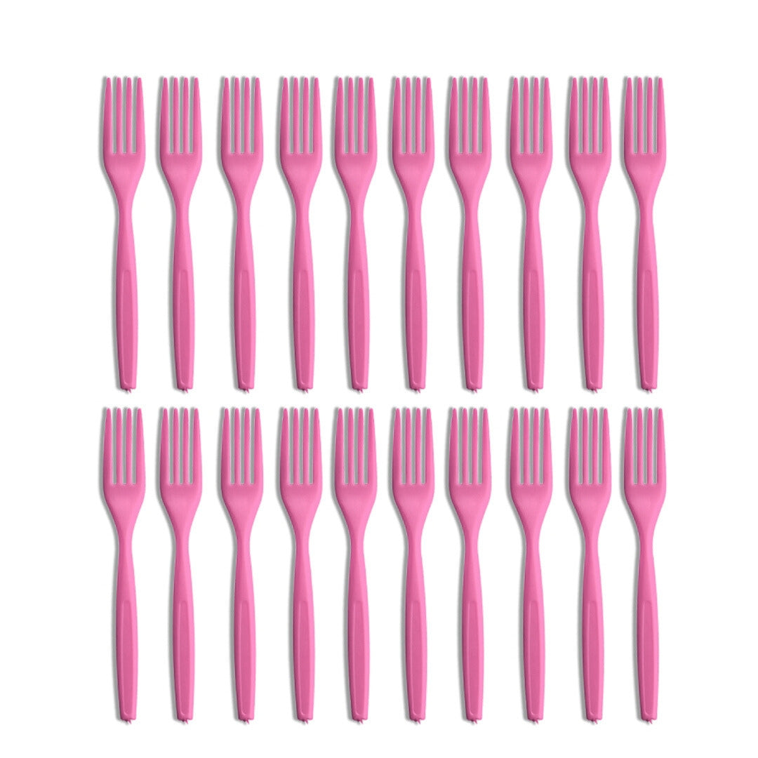 Hot Pink Premium Reusable Spoons - 20PC