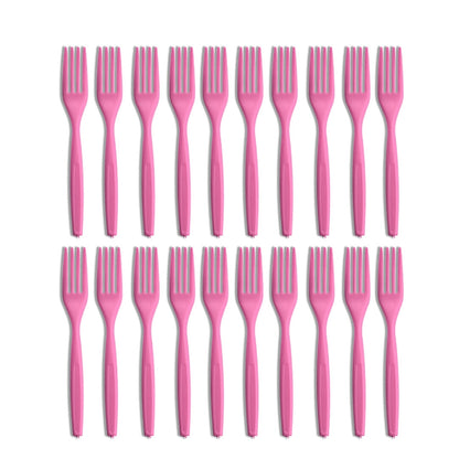 Hot Pink Premium Reusable Spoons - 20PC
