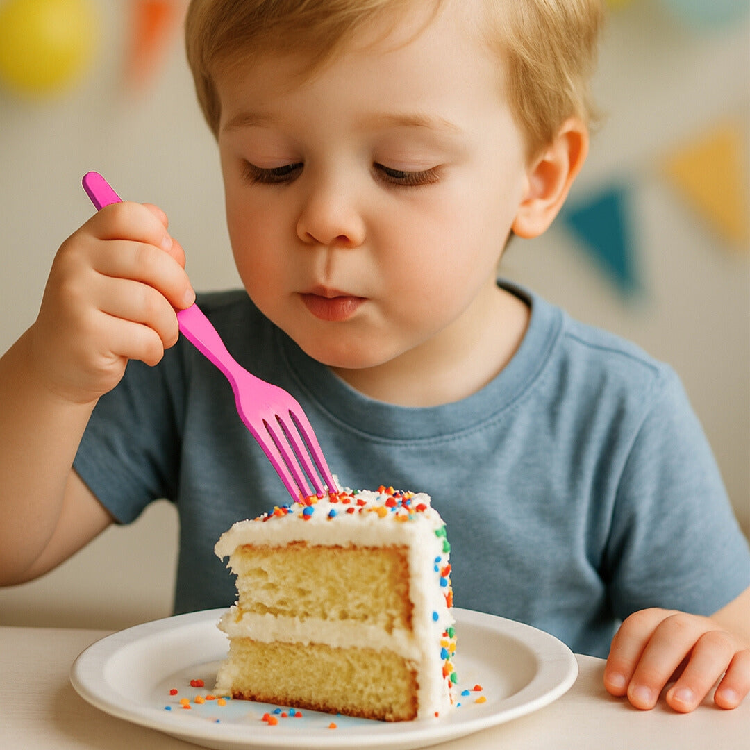 Hot Pink Premium Reusable Spoons - 20PC