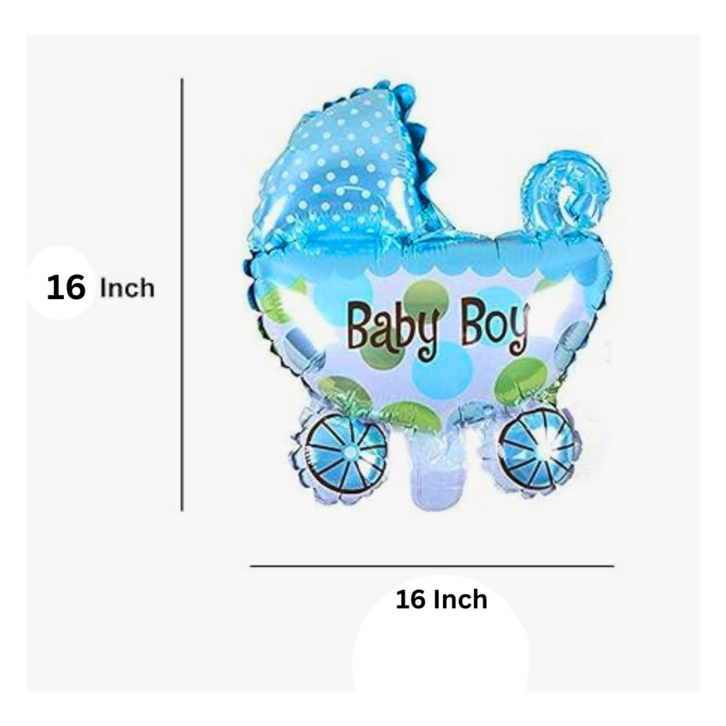 14" Baby Boy Small Balloon on Stick