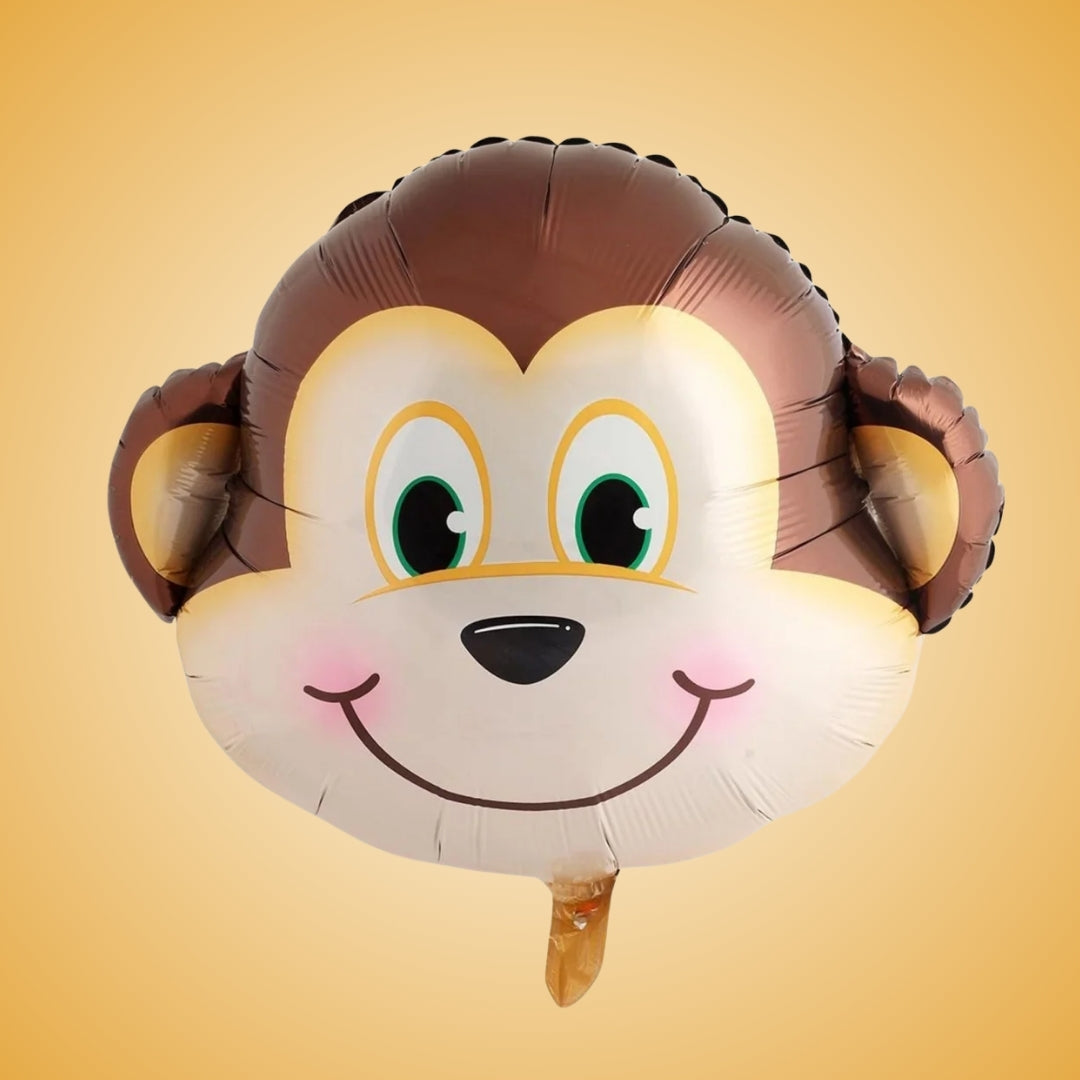 Monkey Shape Foil Balloon on Stick - Helium Quality - 16 inches - 1PC