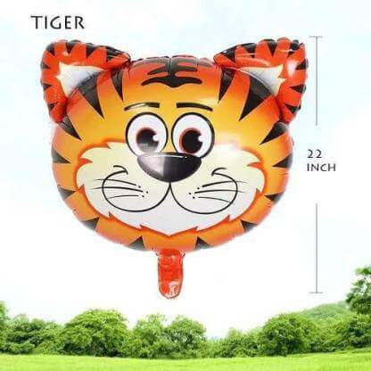 16" Tiger Shape Balloons On Stick