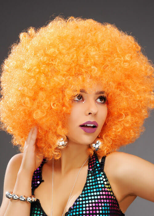 Dense Afro Wigs Orange 80 Grams