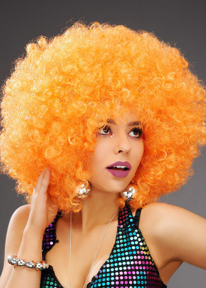 Dense Afro Wigs Orange 80 Grams