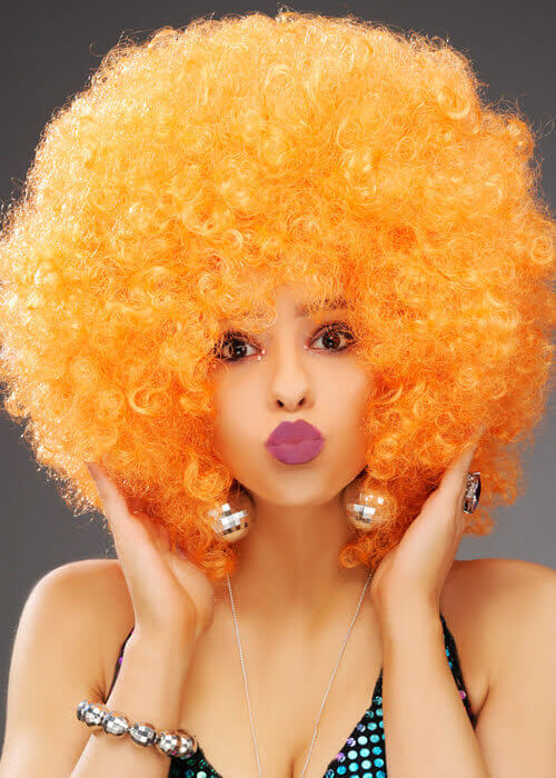 Dense Afro Wigs Orange 80 Grams