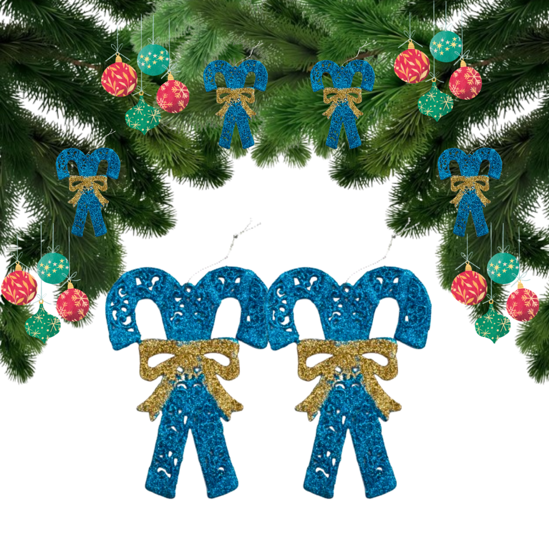 Candy Cane Hangings Blue - 2PC