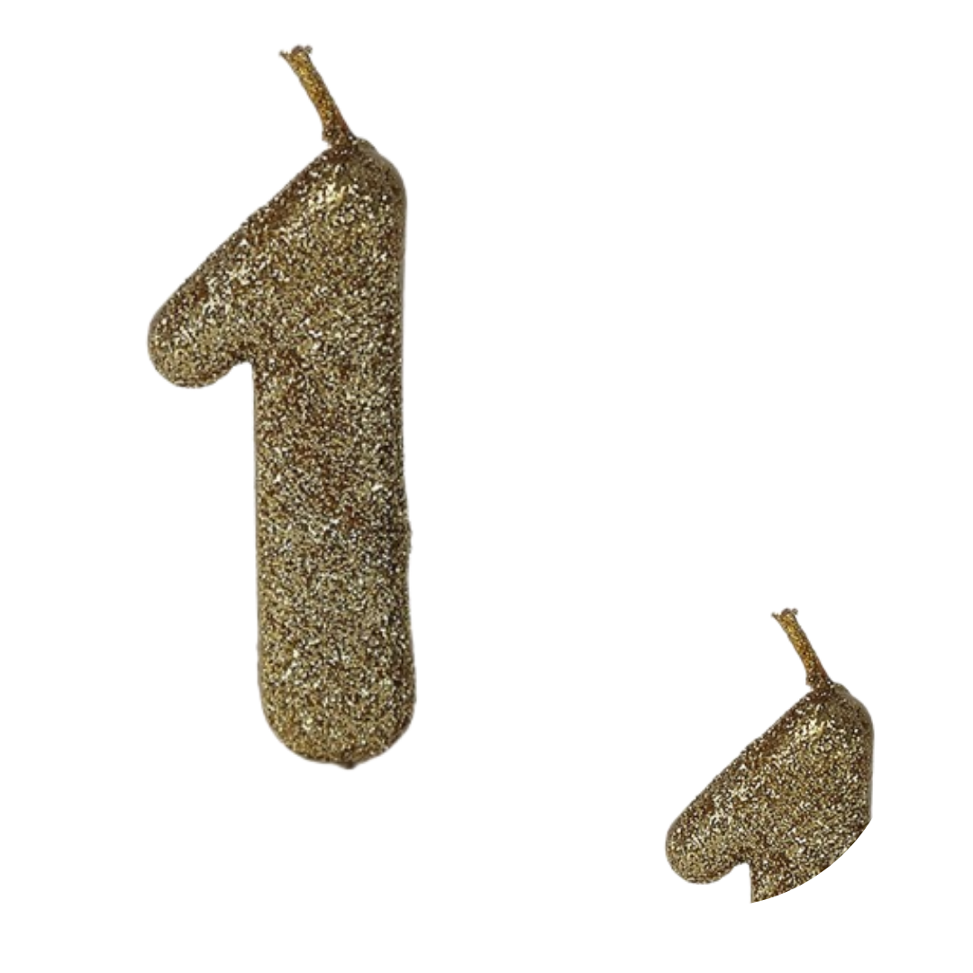 No. 1 Glitter Gold Candle