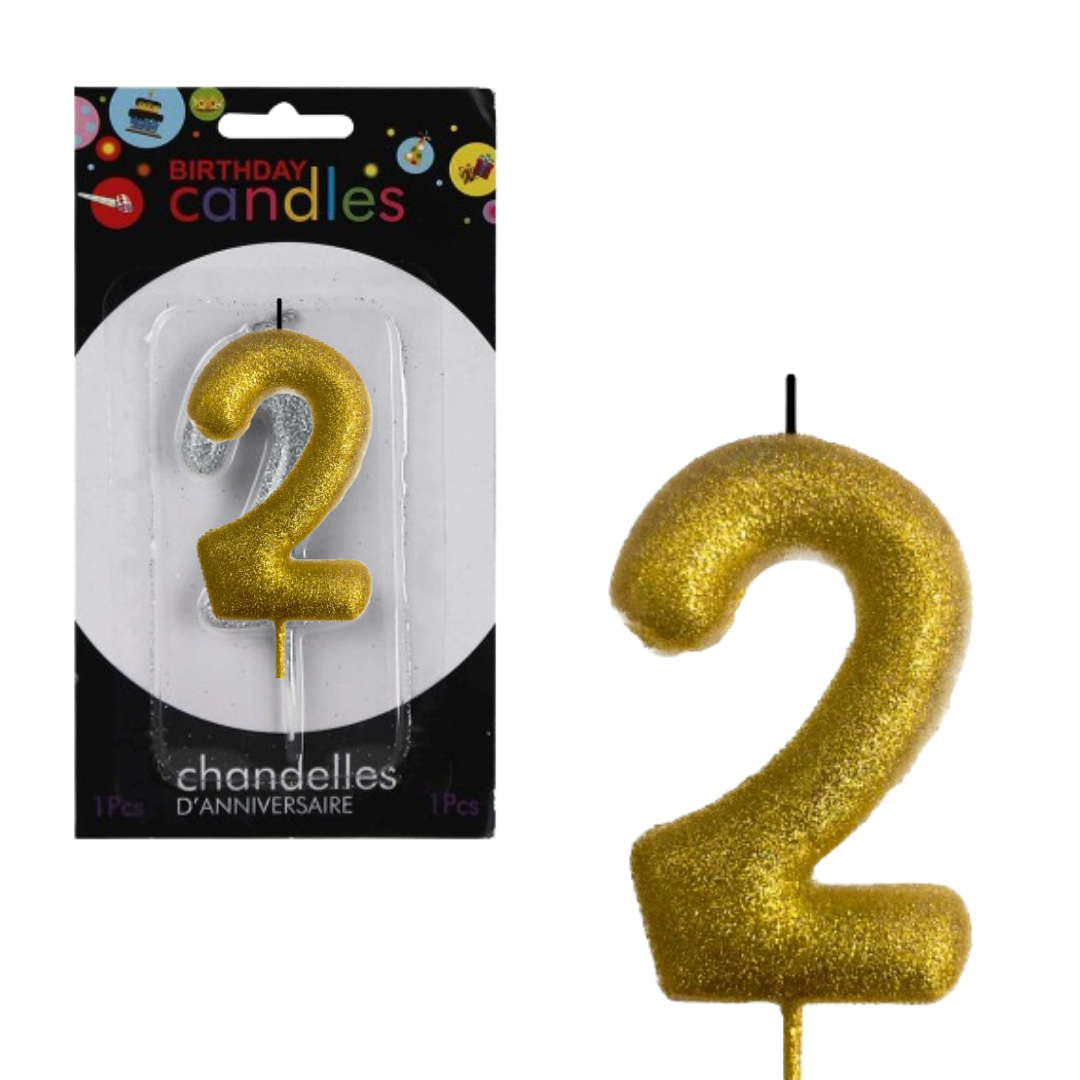 No. 2 Glitter Gold Candle