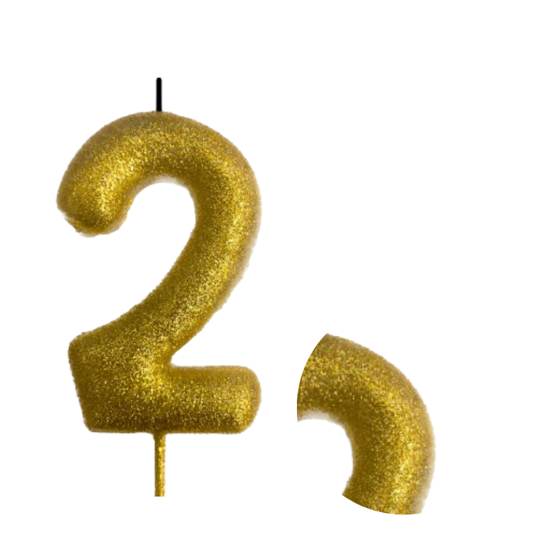 No. 2 Glitter Gold Candle