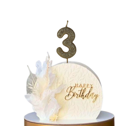 No. 3 Glitter Gold Candle