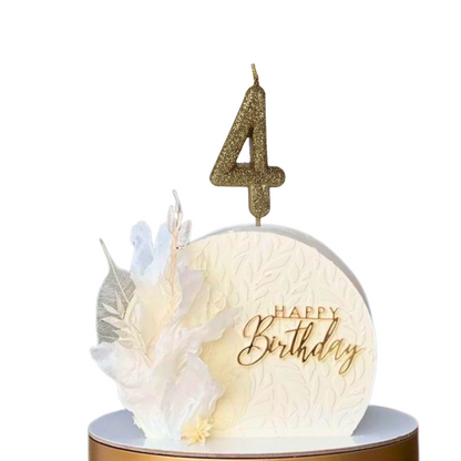 No. 4 Glitter Gold Candle