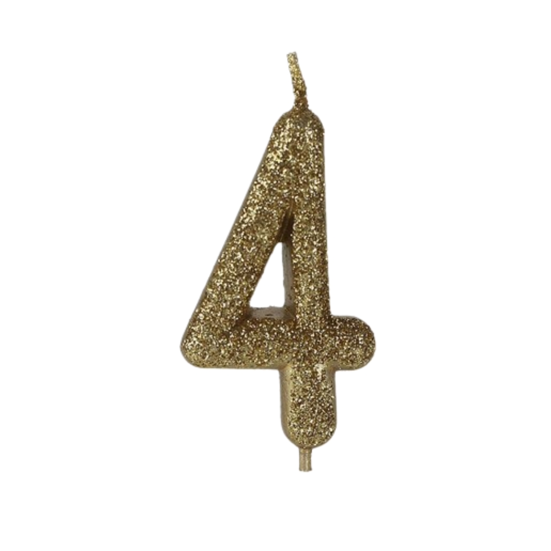 No. 4 Glitter Gold Candle