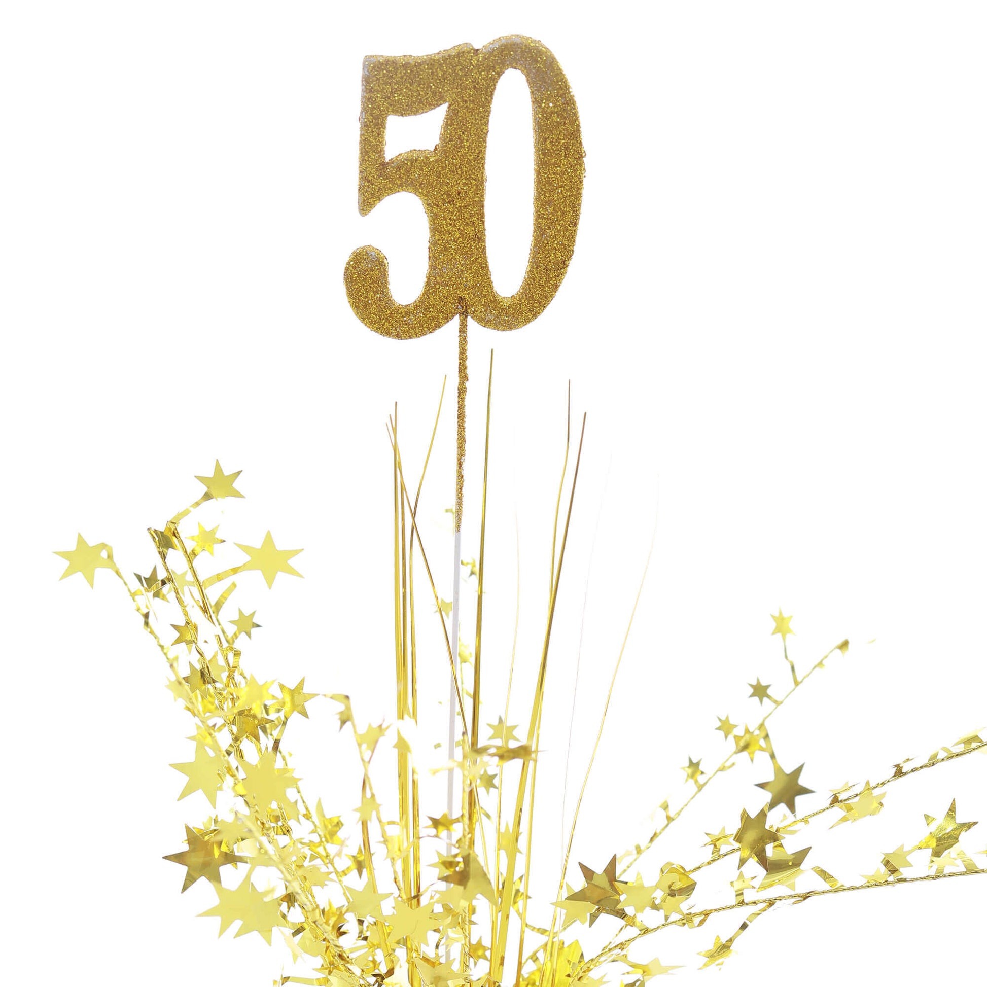 50th Birthday Centerpiece Gold