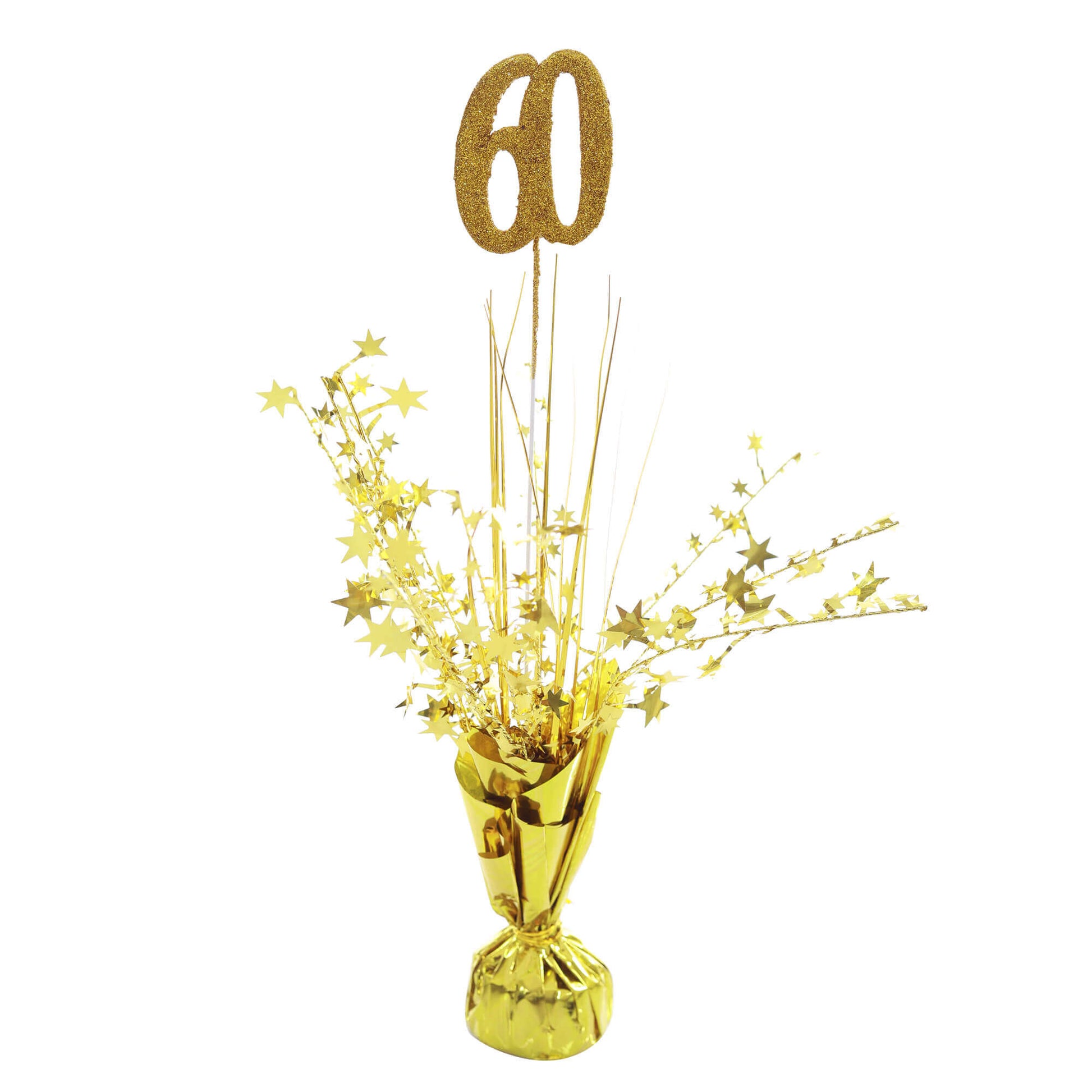 60th Birthday Centerpiece Gold