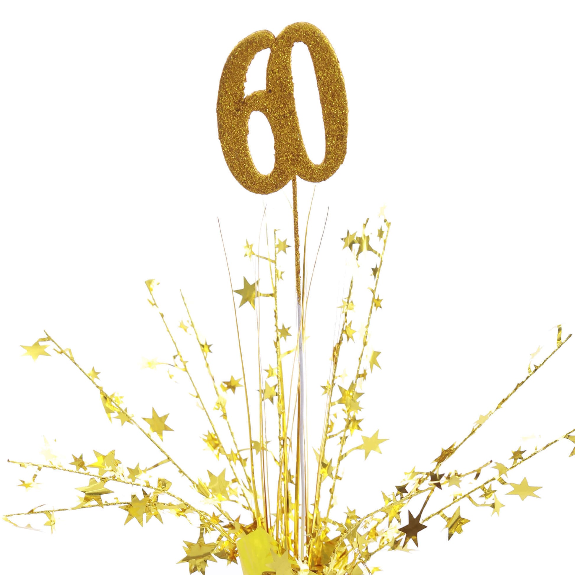 60th Birthday Centerpiece Gold