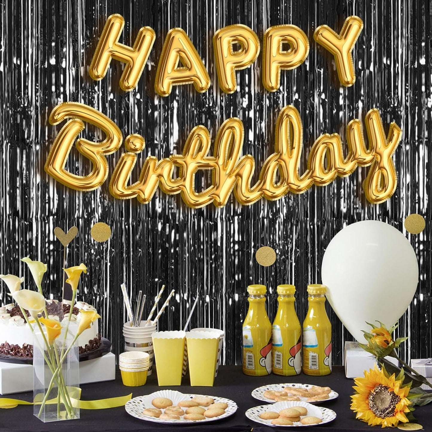 Black Foil Curtain 7FT X 3 FT