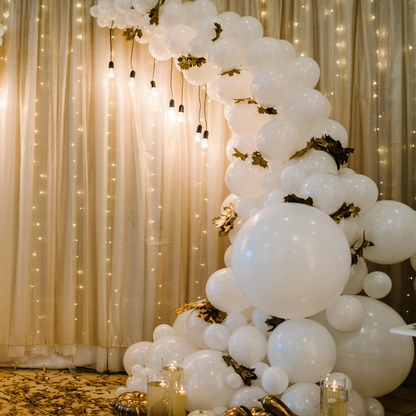 White Latex  Balloons 10" - 50PC