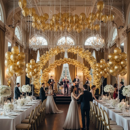 Metallic Gold Latex Balloons 10" - 20PC