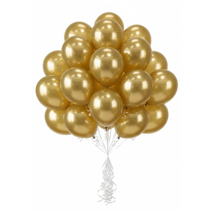 Metallic Gold Latex Balloons 10" - 20PC