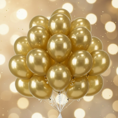 Metallic Gold Latex Balloons 10" - 20PC