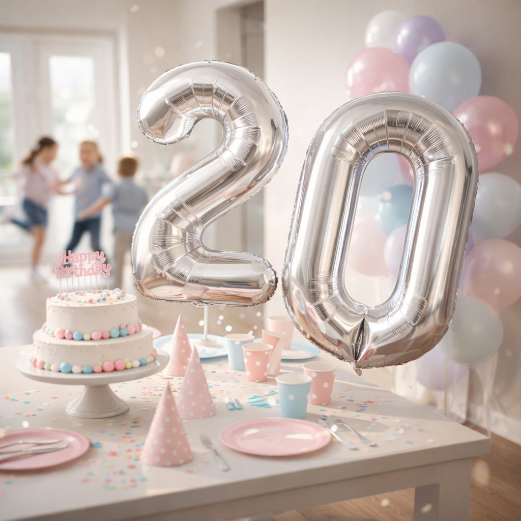 Number 2 Silver Foil Balloon - 40 inches -  1PC