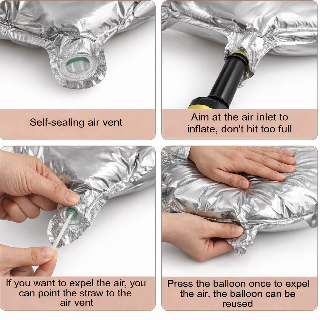 Silver Number 4 Foil Balloon 40 Inch  Air Filled Pack of 1