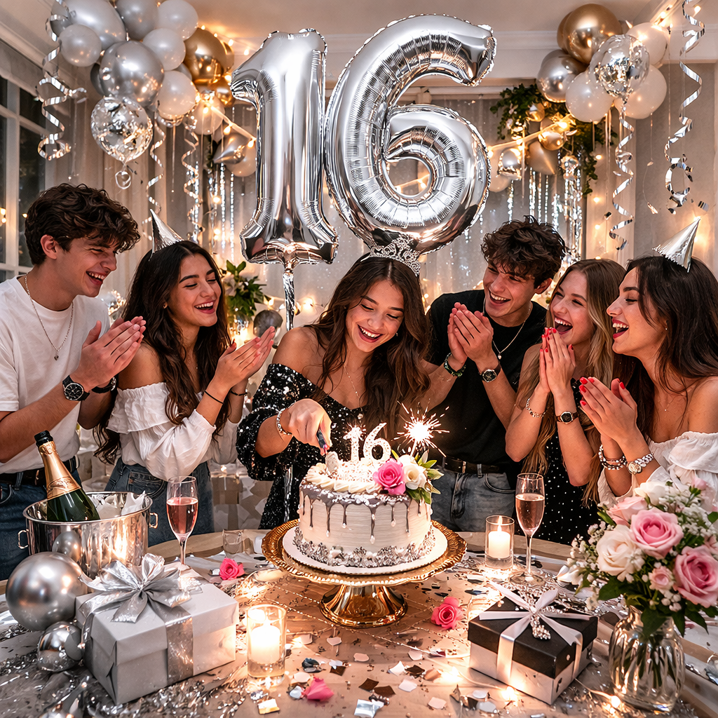 Silver Number 6 Foil Balloon