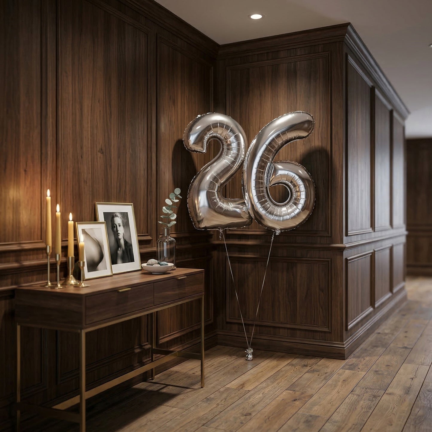 Silver Number 6 Foil Balloon
