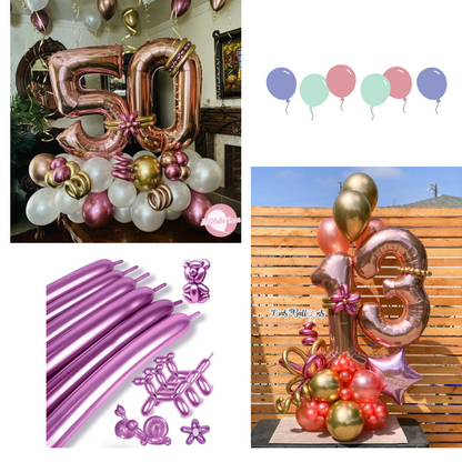 Chrome Rose Pink BT Balloons - 50PC