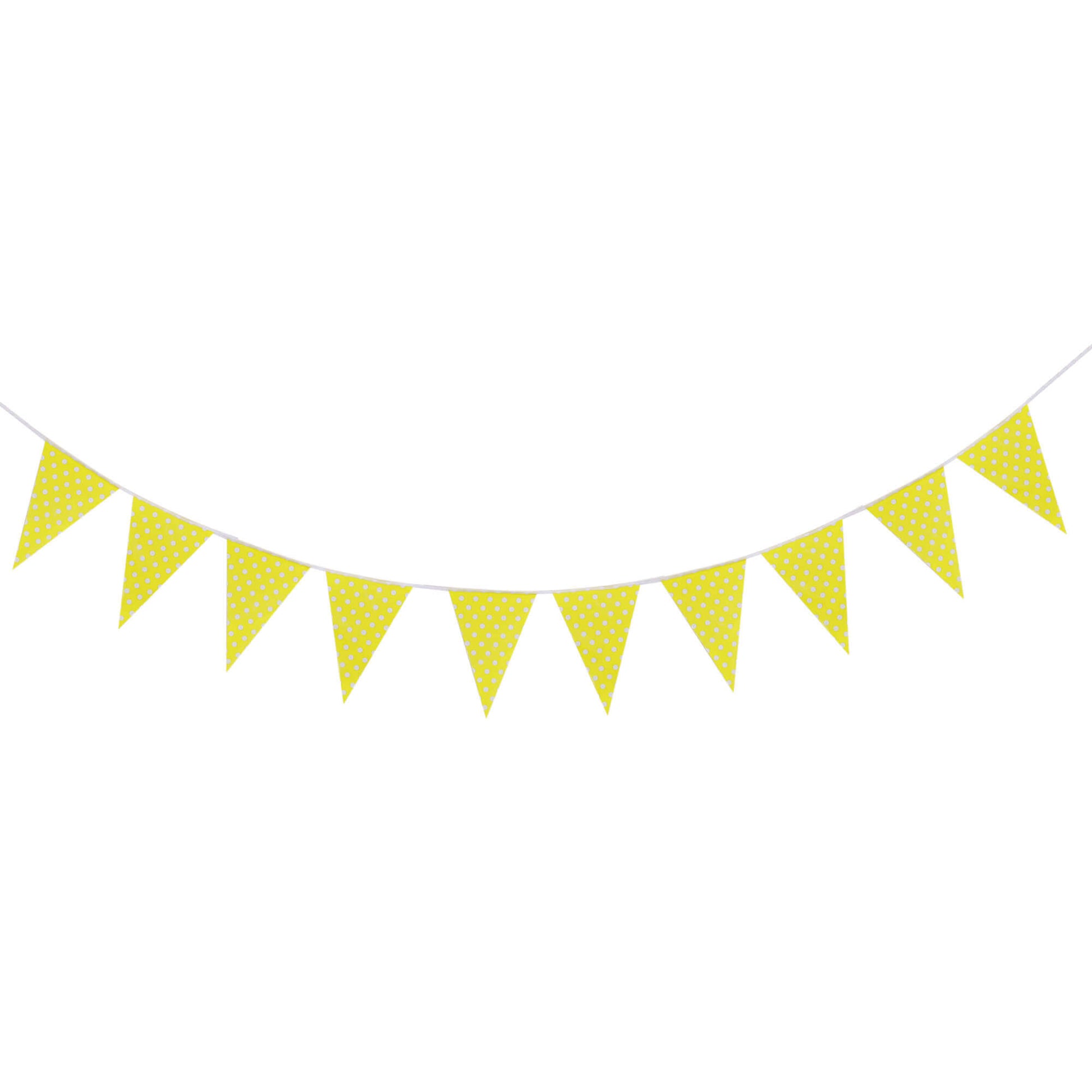 Polka Dot Buntings Yellow- Over 9 FT