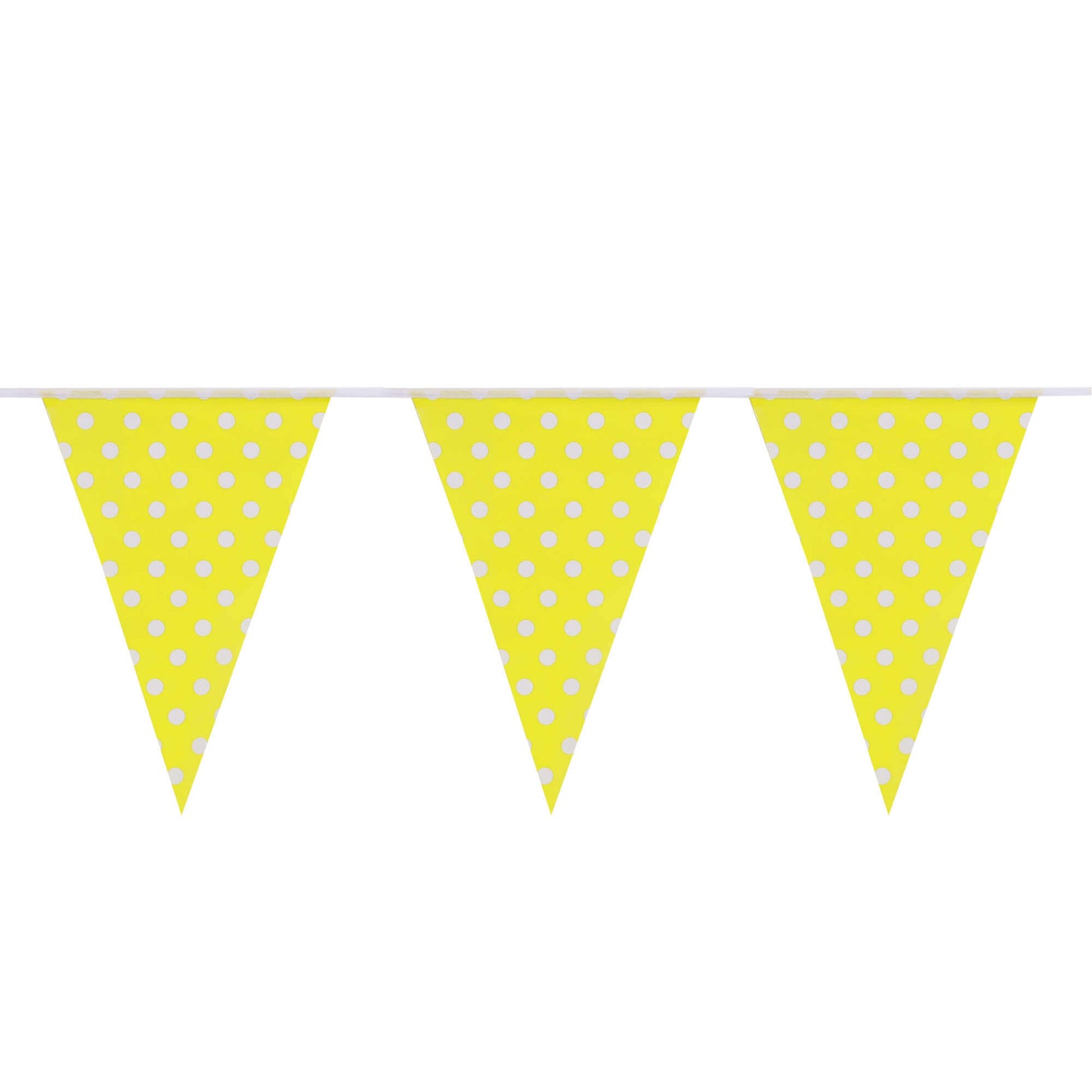 Polka Dot Buntings Yellow- Over 9 FT