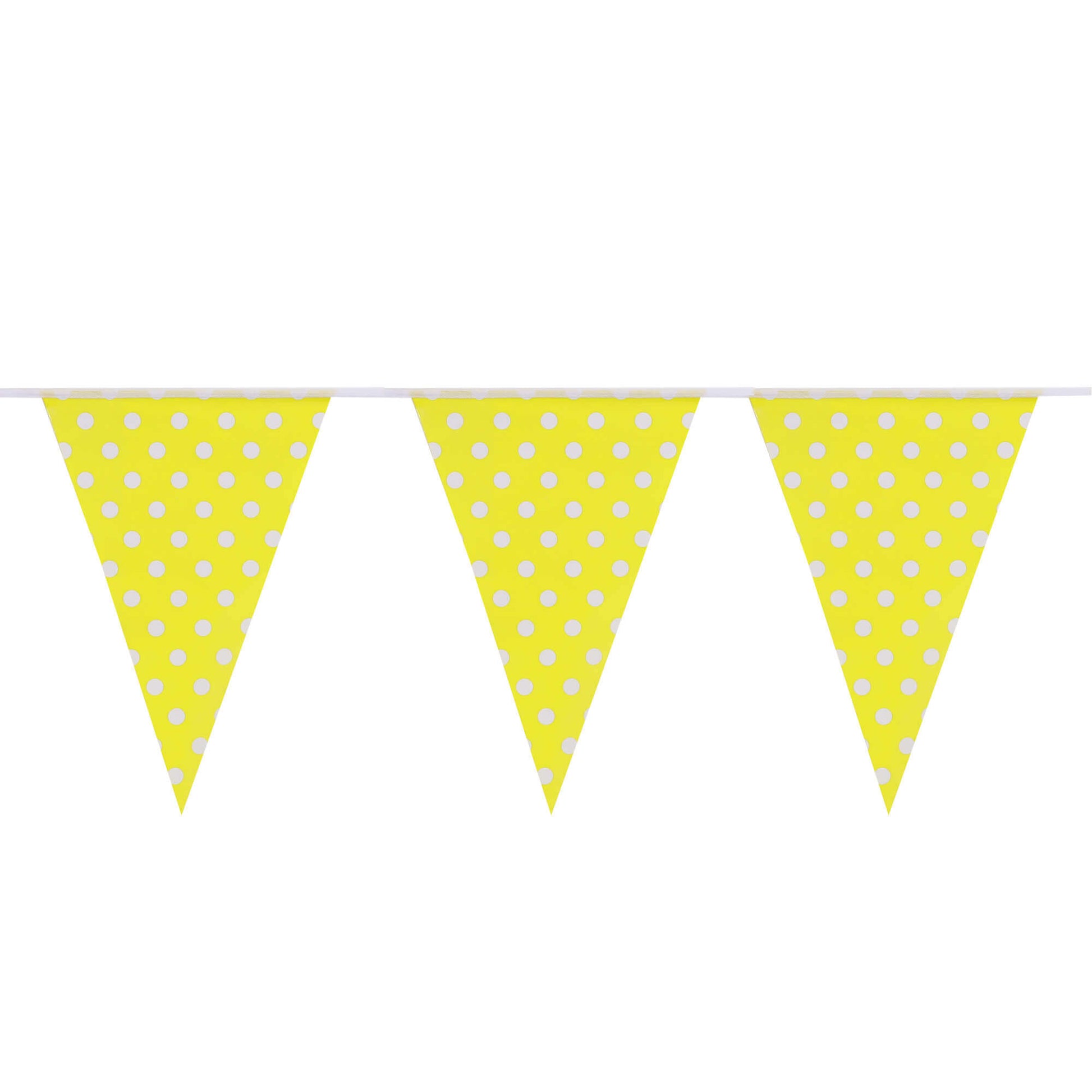 Polka Dot Buntings Yellow- Over 9 FT