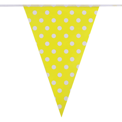 Polka Dot Buntings Yellow- Over 9 FT