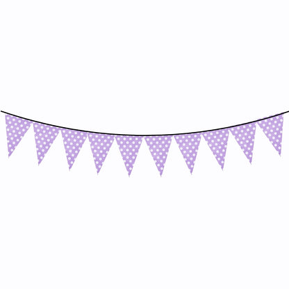 Polka Dot Buntings Purple - 9 FT - 1PC