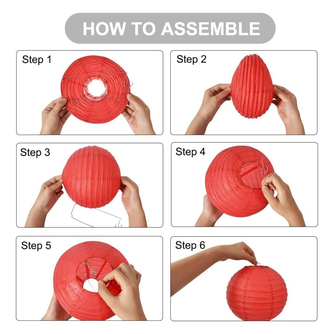 White Paper Lanterns Small - 10 inches - 1PC