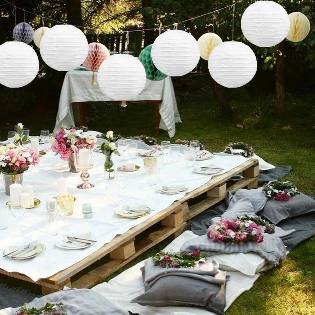 White Paper Lanterns Small - 10 inches - 1PC