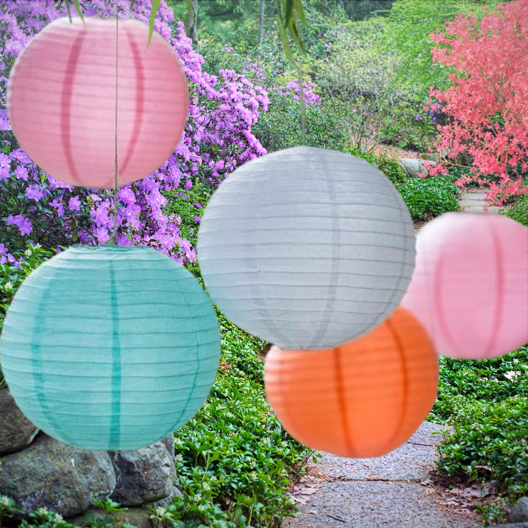 Hot Pink Paper Lanterns Small