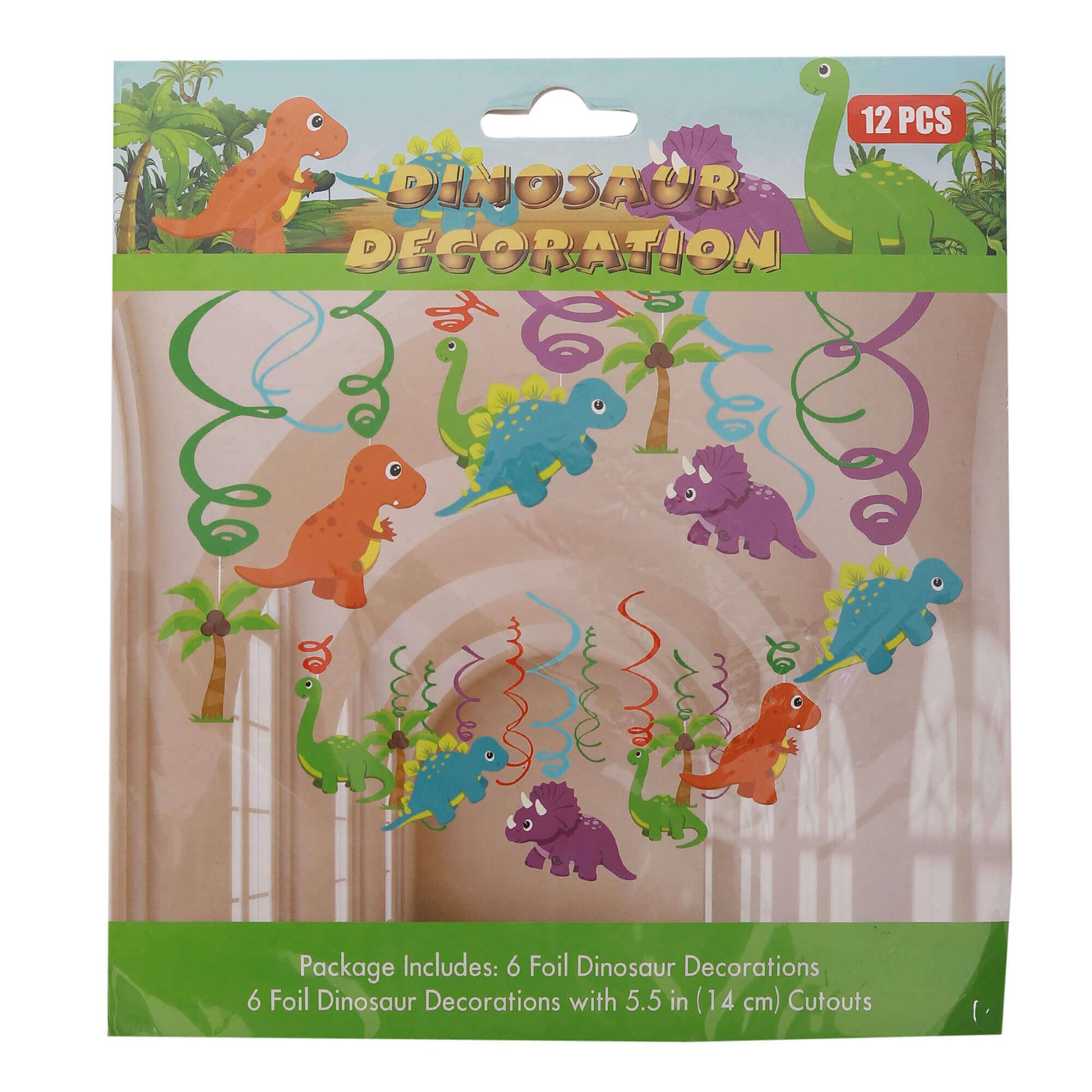 Dinosaur Swirl Decoration - 12PC